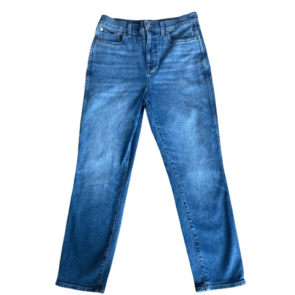 J. Crew Factory Classic Vintage High Rise Straight Leg Blue Denim Jeans Size 28 - Picture 3 of 13